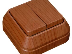 Двоен ключ Makel за външен монтаж - схема 5 орех